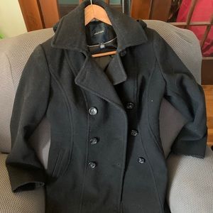 Nautica Hooded Black Peacoat